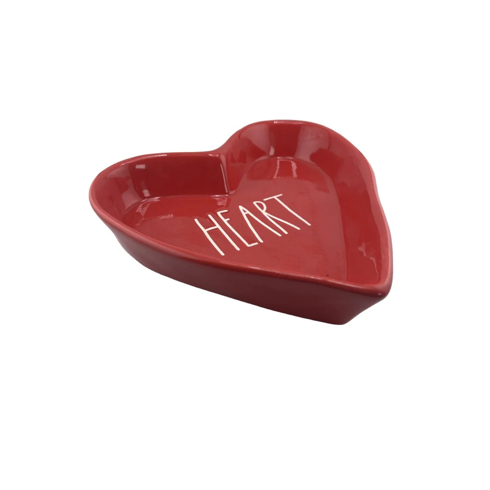 Heart-Shaped Dish, Red